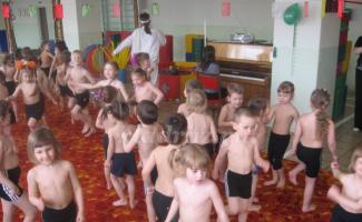 Health holiday in the senior group of kindergarten