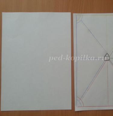 Method of orientation on a sheet of paper – Magic leaves