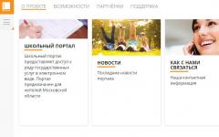 School portal of the Moscow region - entrance to the student’s electronic diary